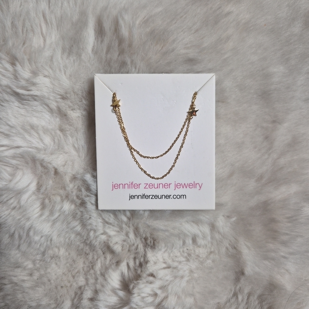 Jennifer Zeuner Necklace Jewelry Gold Tone Dainty Stars Star Gift Gifting ✨️💫